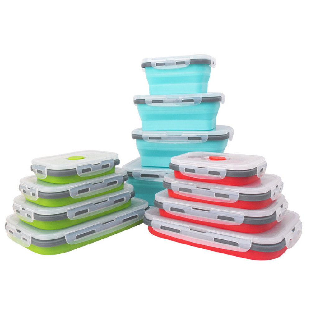 Food Storage Non Toxic - Kotak Makanan Silikon Lipat Hemat Ruang,