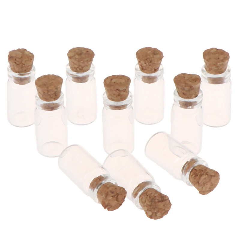 Food Storage Jars With Wooden Lids - 10 Buah 1:12 Model Toples Kaca