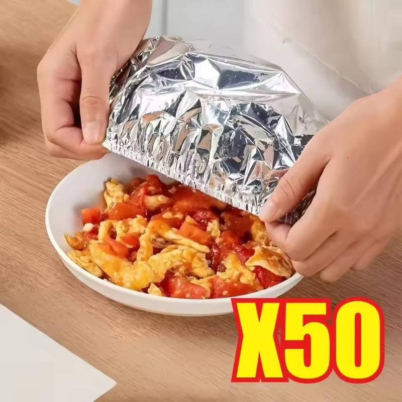 Food Storage Long Term - 10/30/50 Buah Penutup Mangkuk Aluminium Foil