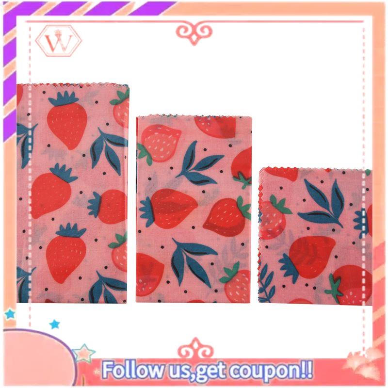 Beeswax Food Wrap - 1Set Pembungkus Kain Lilin Lebah yang