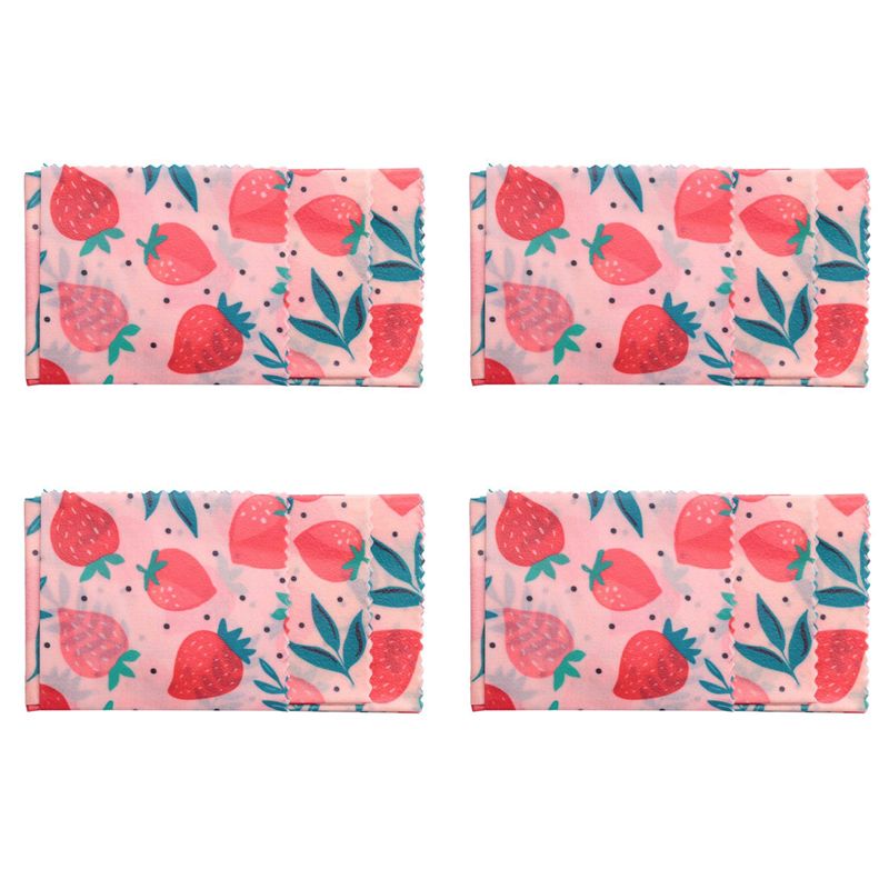 Beeswax Food Wrap - B62B-4Set Pembungkus Kain Lilin Lebah yang