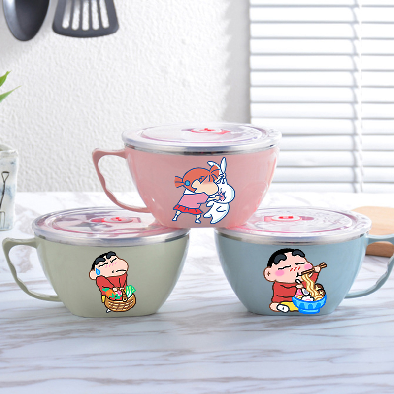 Food Storage Metal Box - Mangkuk Mie Crayon Shin-chan Mangkuk Baja