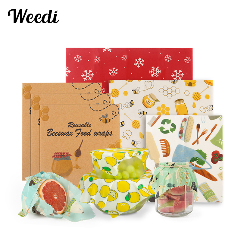 Beeswax Food Wrap - WEEDI 3Pack Pembungkus Makanan Lilin Lebah