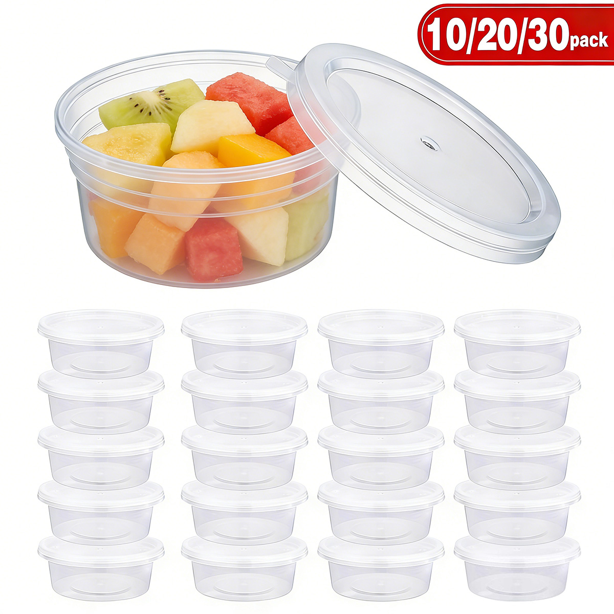 Food Storage Lid - 10/20/30 Wadah Kecil untuk Slime dengan