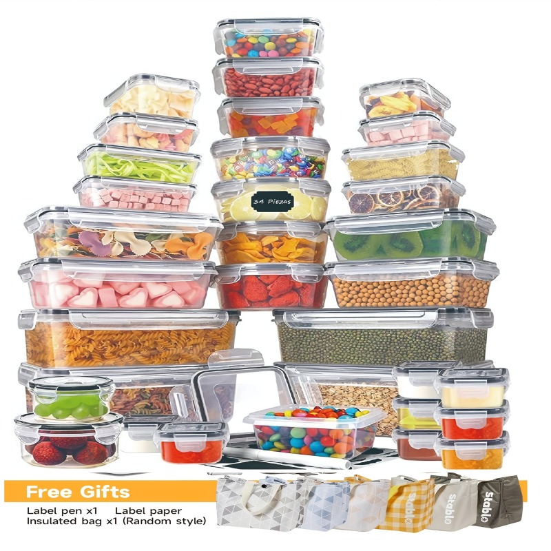 Food Storage For Pantry - 48PCS Set Wadah Penyimpanan Makanan Bebas