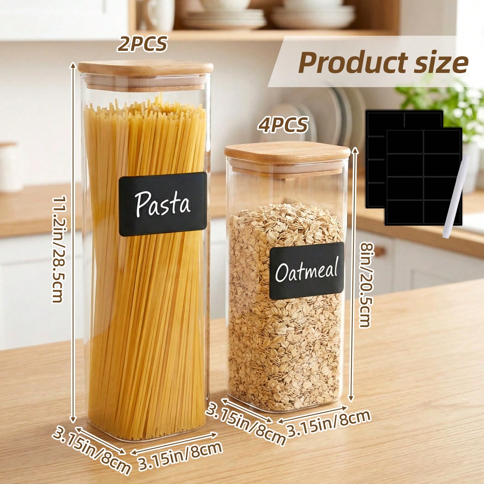 6/12 buah wadah penyimpanan ma - Food Storage For Pantry ulasan dan harga