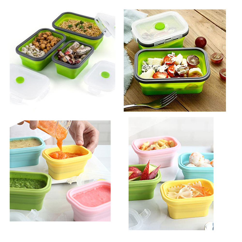 Kotak Makanan Silikon Lipat He - Food Storage Non Toxic ulasan dan harga