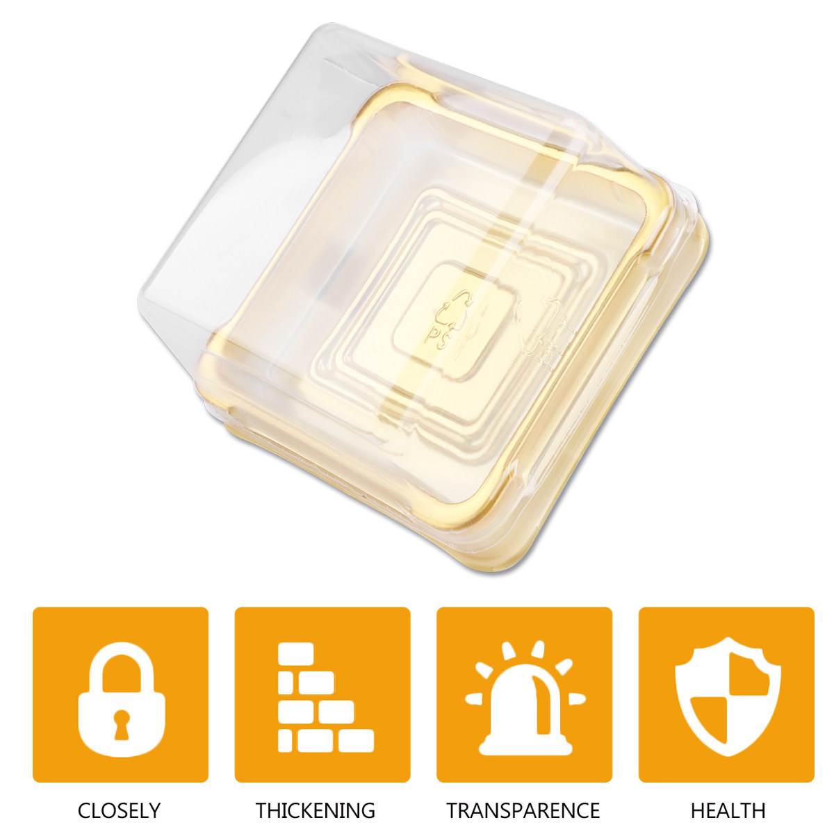 100Pcs Kotak Kue Plastik Trans - Food Storage Lid ulasan dan harga