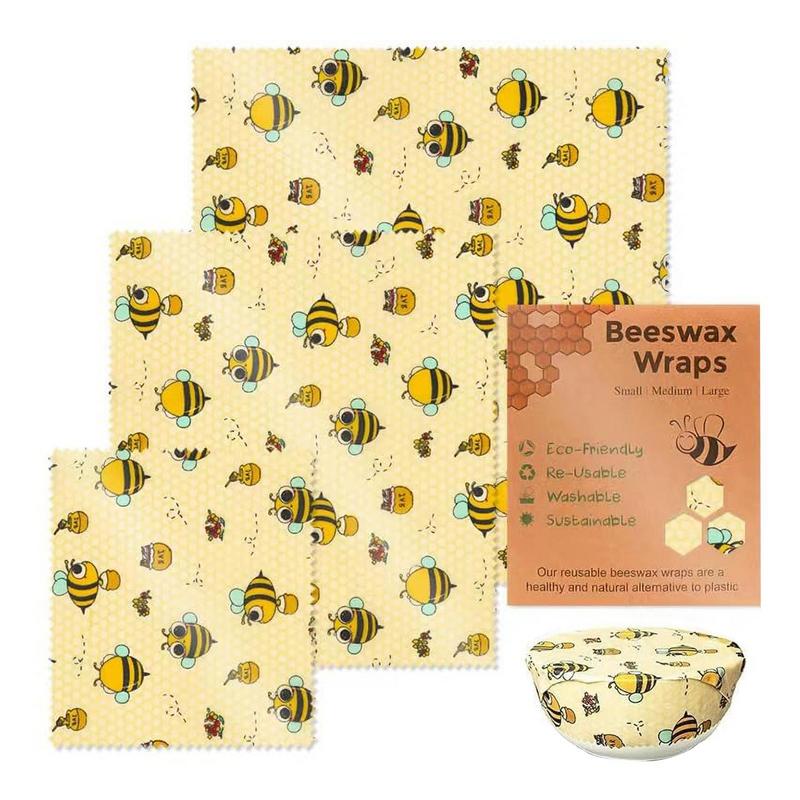 3pcs makanan dapat digunakan k - Beeswax Food Wrap ulasan dan harga
