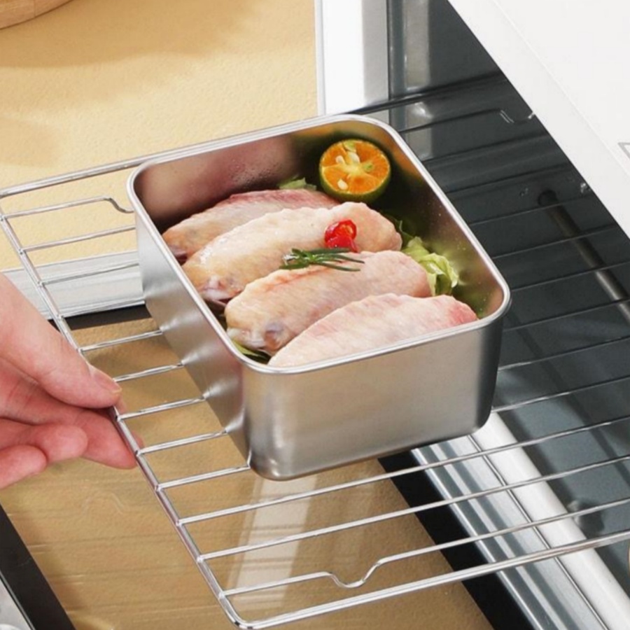1-2-3pc Wadah Penyimpanan Maka - Food Storage Stainless Steel Containers ulasan dan harga