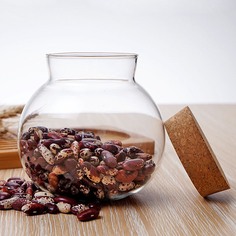 Stoples Kaca dengan Tutup Kayu - Food Storage Jars With Wooden Lids ulasan dan harga