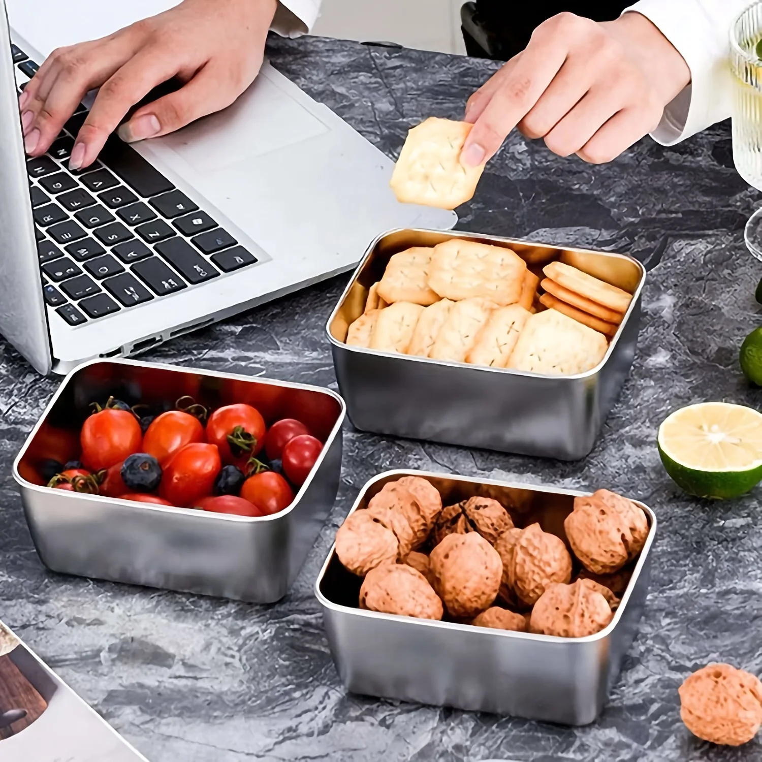 Set Wadah Penyimpanan Makanan  - Food Storage Stainless Steel Containers ulasan dan harga