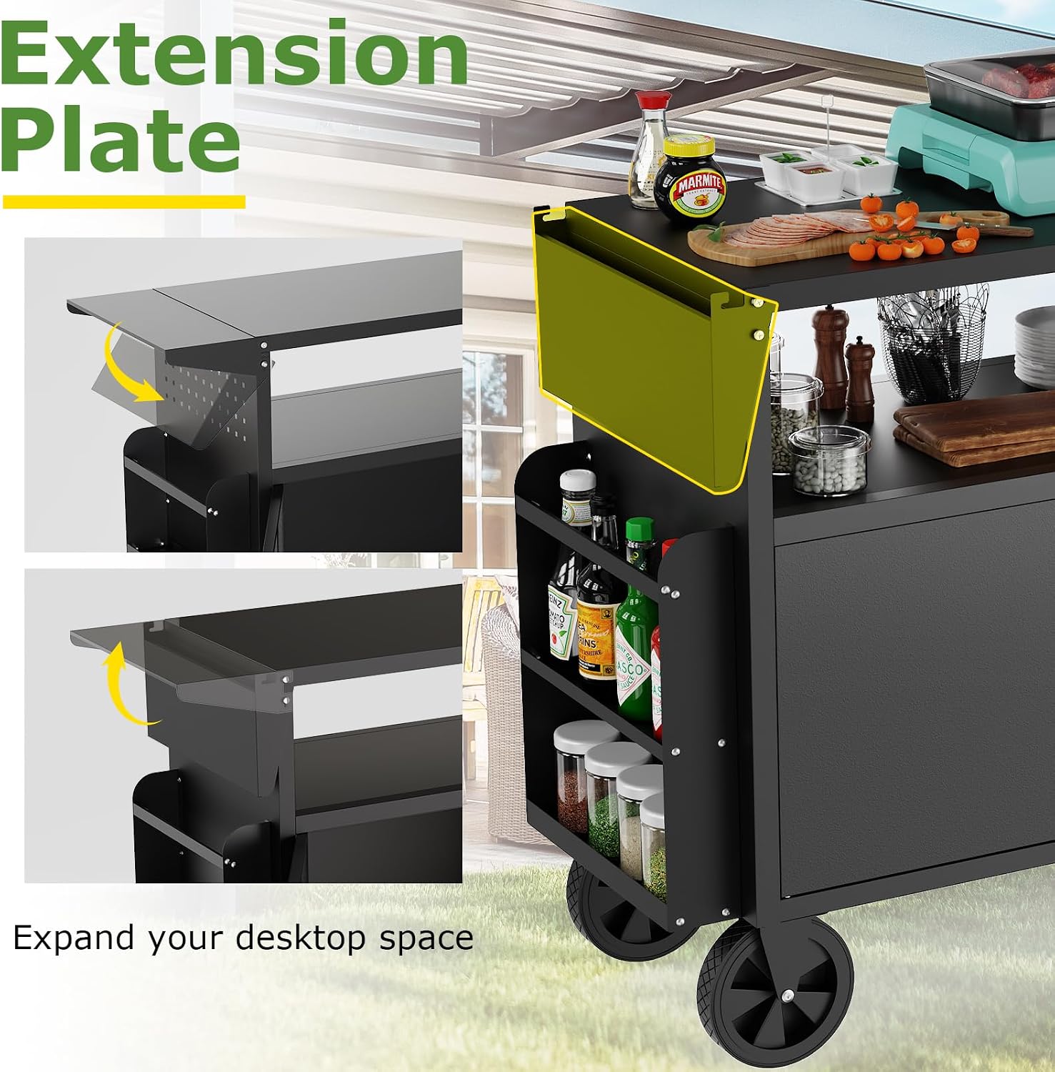 Meja Panggangan Luar Ruangan d - Storage Food Prep ulasan dan harga
