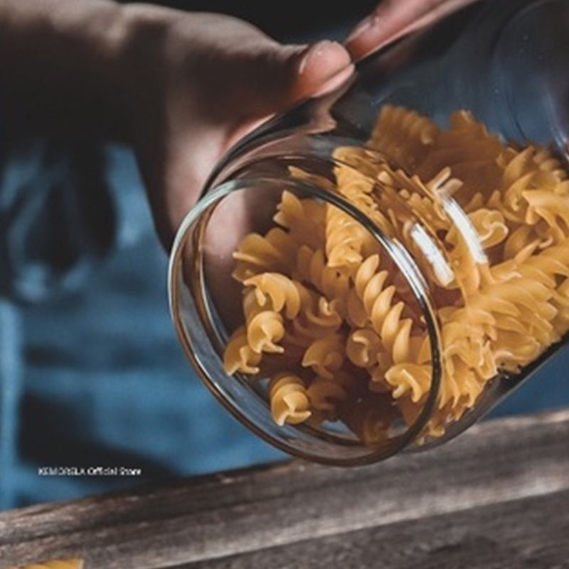 Botol penyimpanan dapur, wadah - Food Storage Jars With Wooden Lids ulasan dan harga