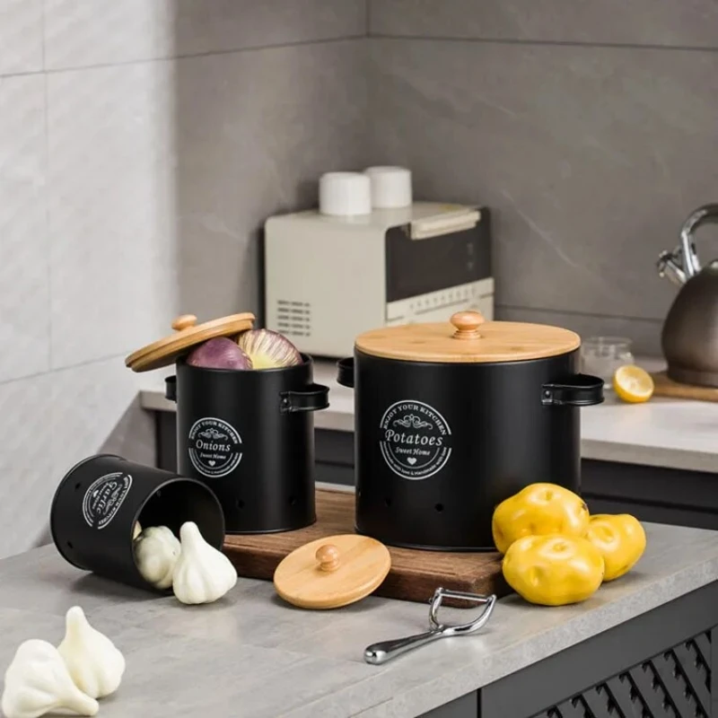 Set 3 Wadah Logam, Wadah Penyi - Food Storage Jars With Wooden Lids ulasan dan harga