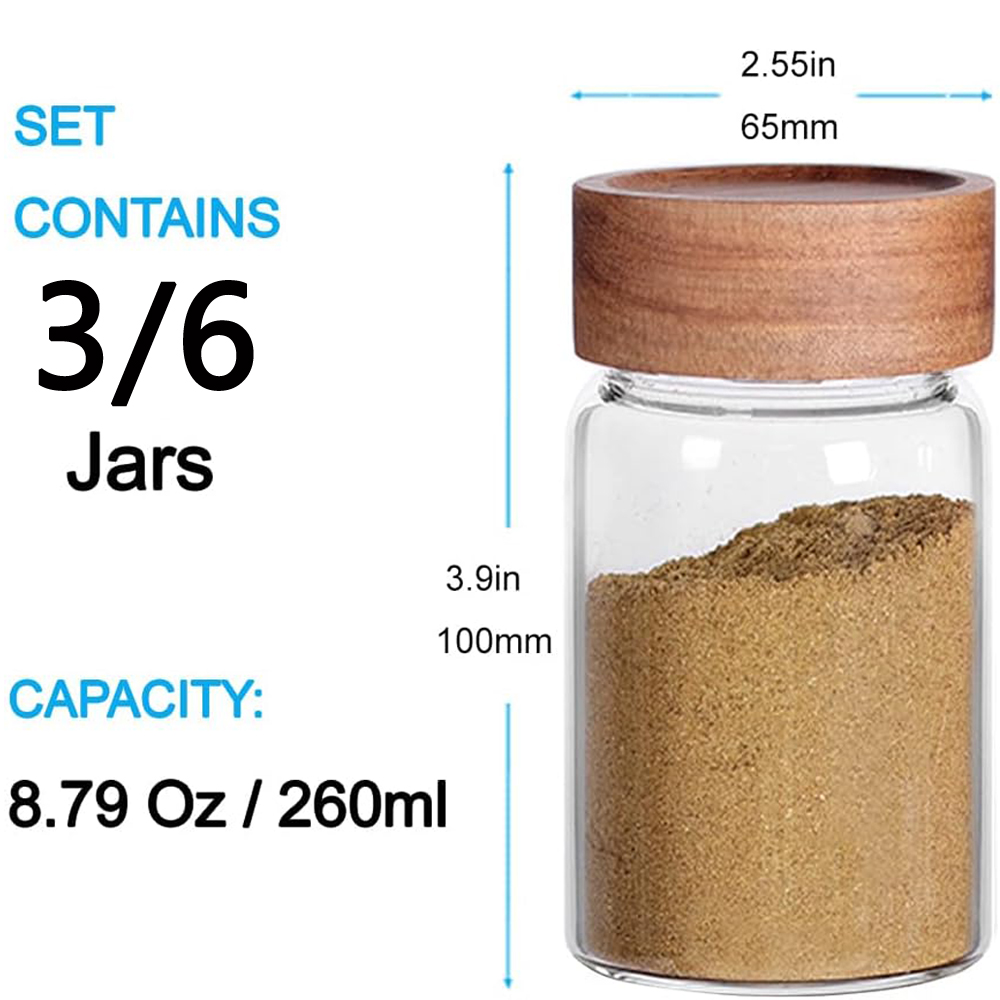 Stoples Penyimpanan Makanan Ka - Food Storage Jars With Wooden Lids ulasan dan harga
