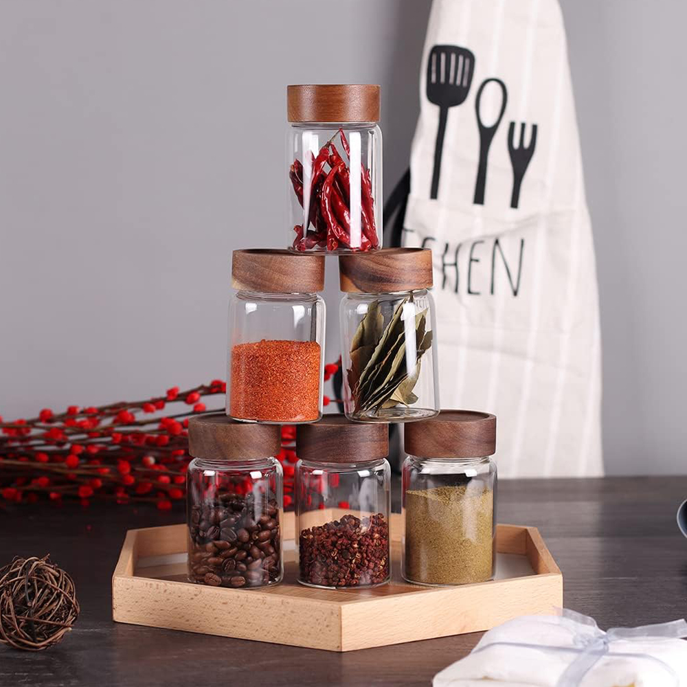 Stoples Penyimpanan Makanan Ka - Food Storage Jars With Wooden Lids ulasan dan harga