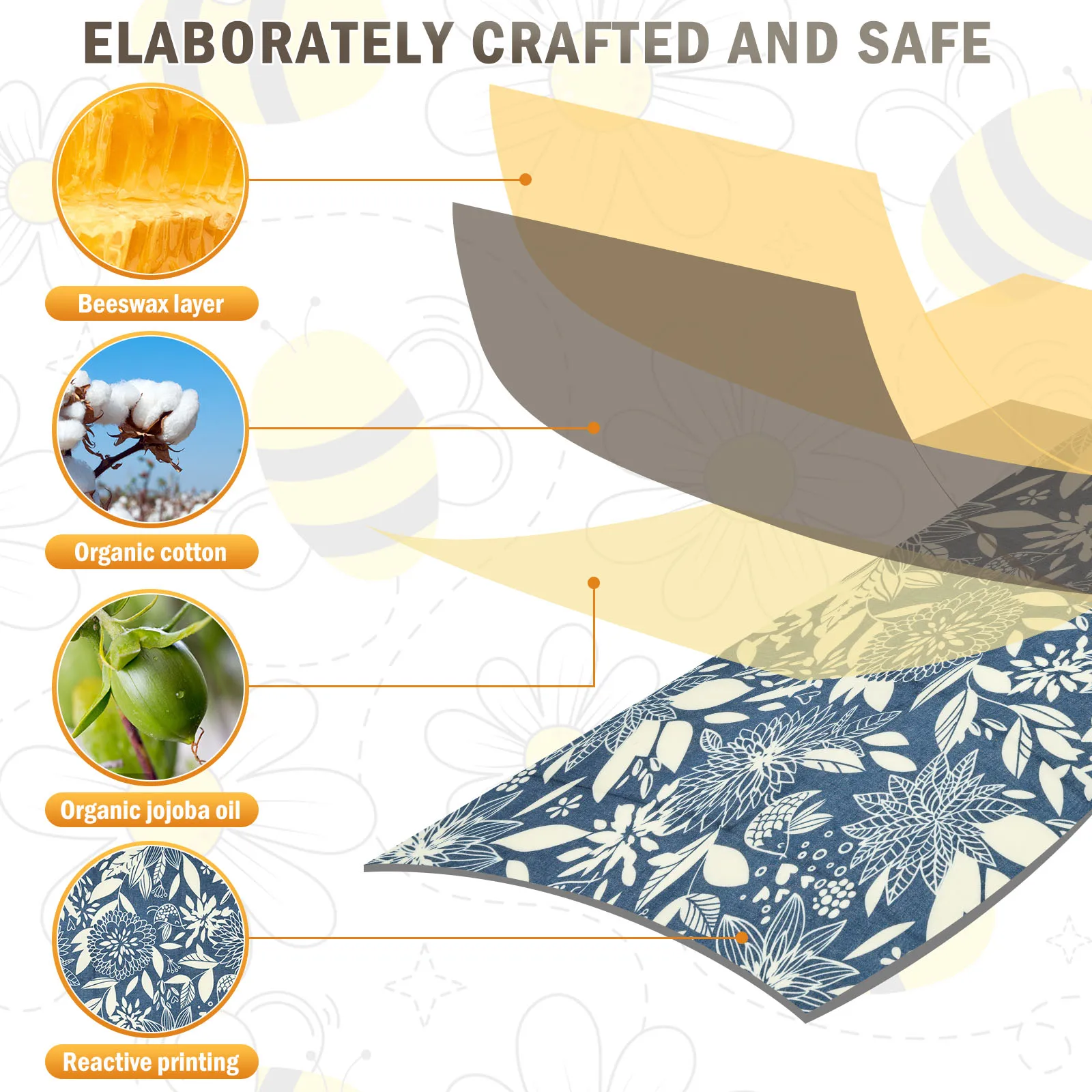 9 Buah Pembungkus Lilin Lebah  - Beeswax Food Wrap ulasan dan harga
