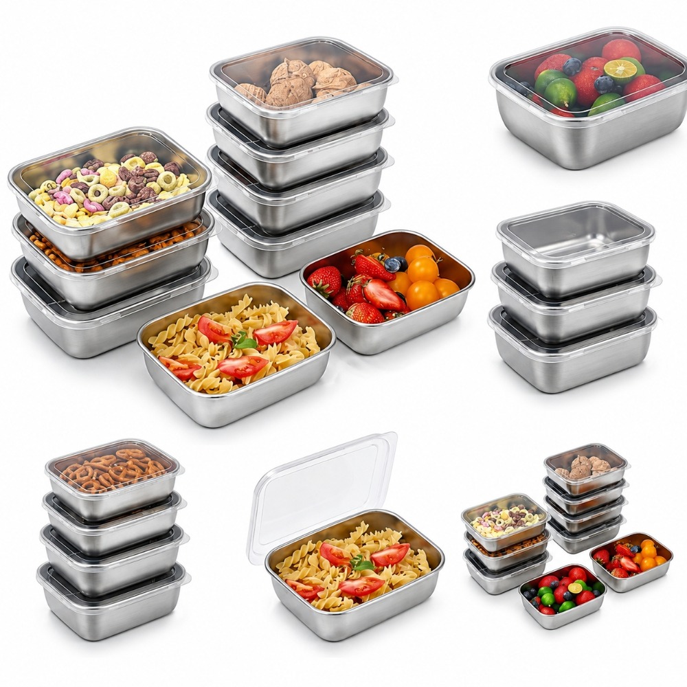 6PCS Wadah Penyimpanan Makanan - Food Storage Metal Box ulasan dan harga