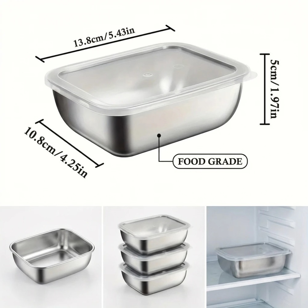 6PCS Wadah Penyimpanan Makanan - Food Storage Metal Box ulasan dan harga