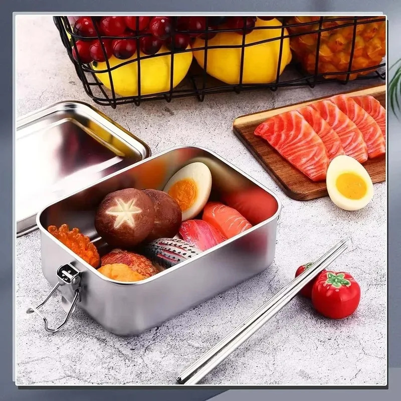 Kotak Makan Bento dari Baja Ta - Food Storage Metal Box ulasan dan harga
