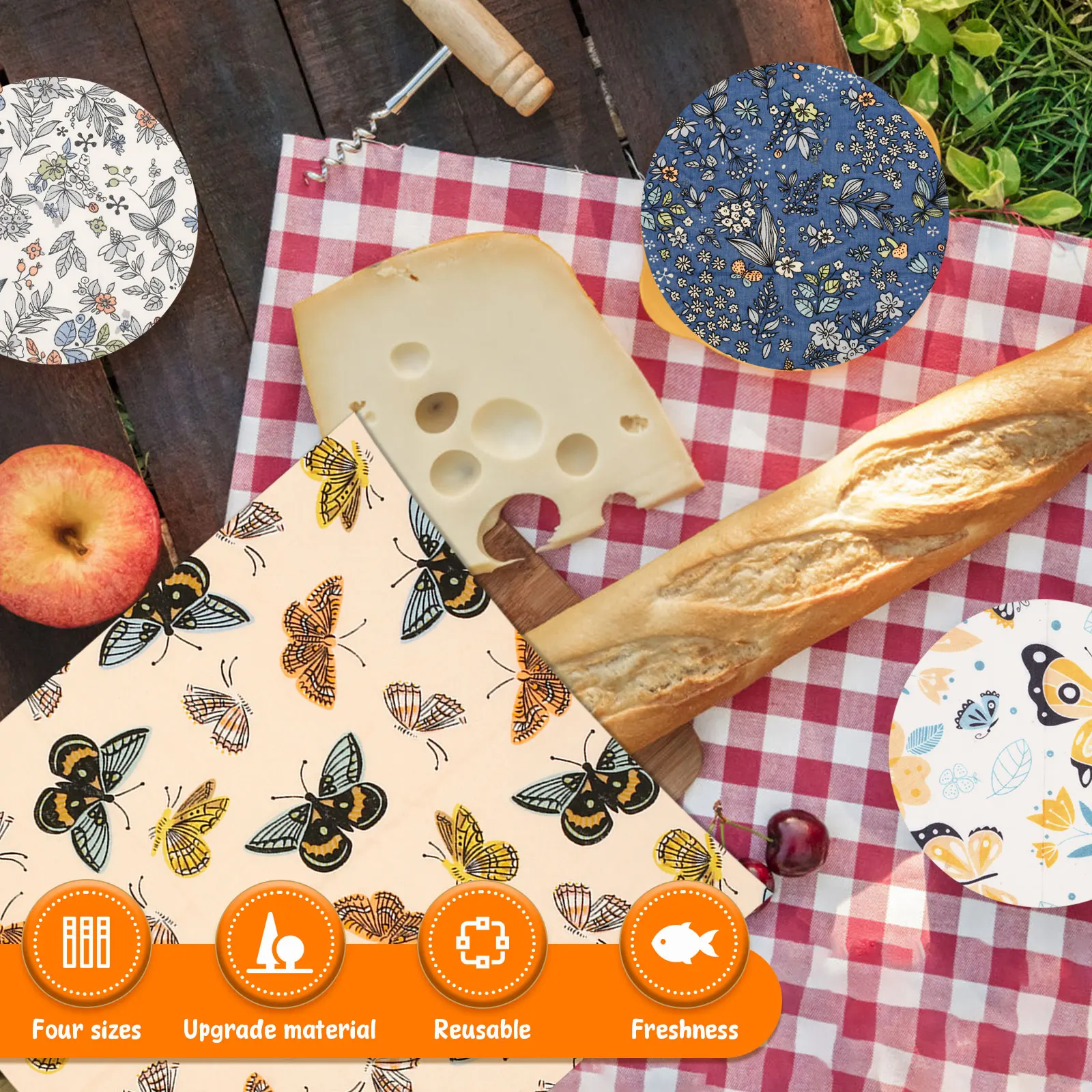 11 Pcs Set Pembungkus Makanan  - Beeswax Food Wrap ulasan dan harga