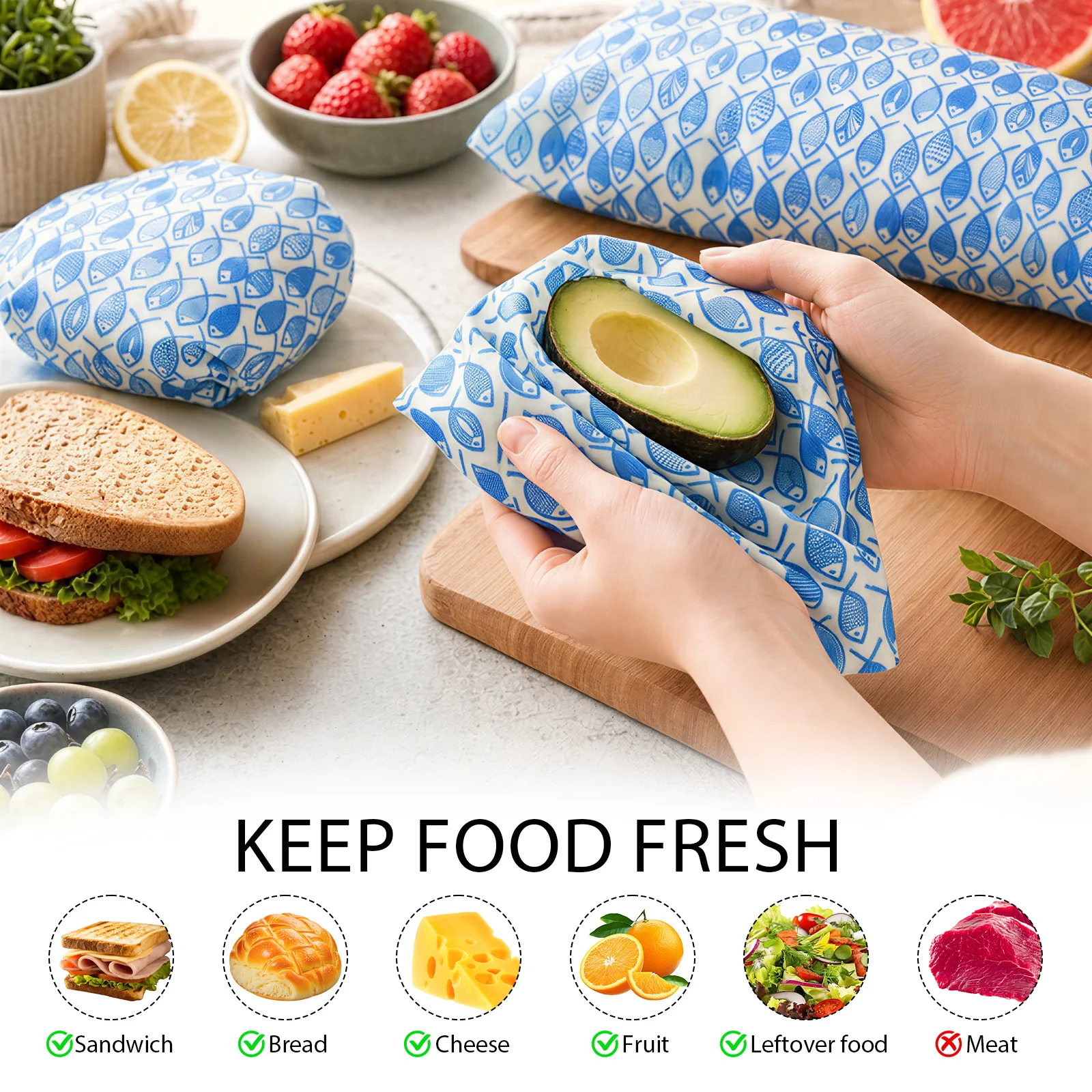 3 Gulungan Kain Pembungkus Mak - Beeswax Food Wrap ulasan dan harga
