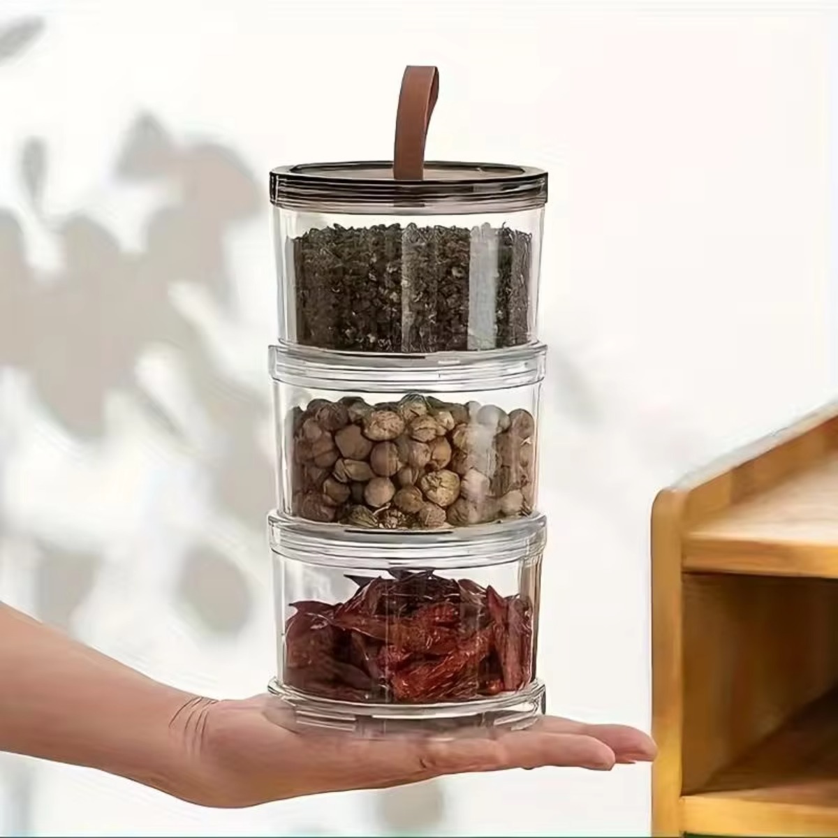 Kotak Bumbu Genggam Bulat 3-La - Food Storage Jars & Containers ulasan dan harga