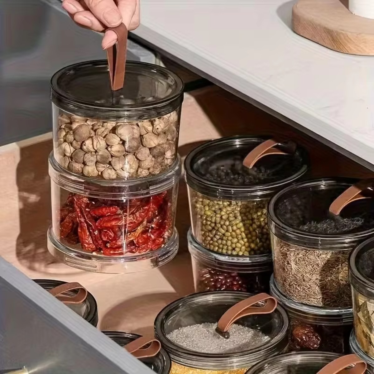 Kotak Bumbu Genggam Bulat 3-La - Food Storage Jars & Containers ulasan dan harga