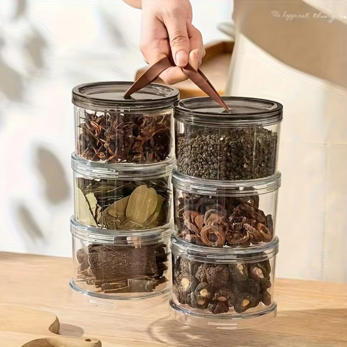 Kotak Bumbu Genggam Bulat 3-La - Food Storage Jars & Containers ulasan dan harga