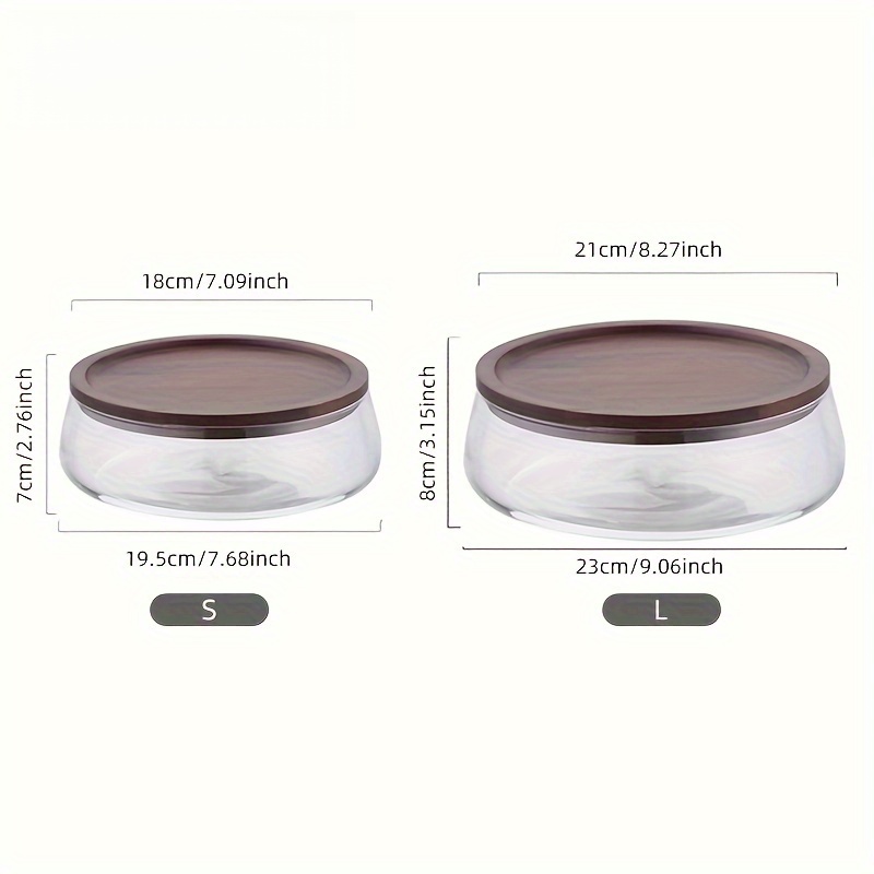 Stoples Kaca dengan Tutup Kayu - Food Storage Jars With Wooden Lids ulasan dan harga