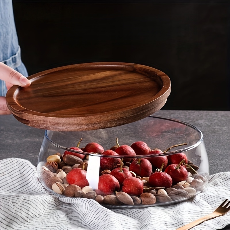 Stoples Kaca dengan Tutup Kayu - Food Storage Jars With Wooden Lids ulasan dan harga
