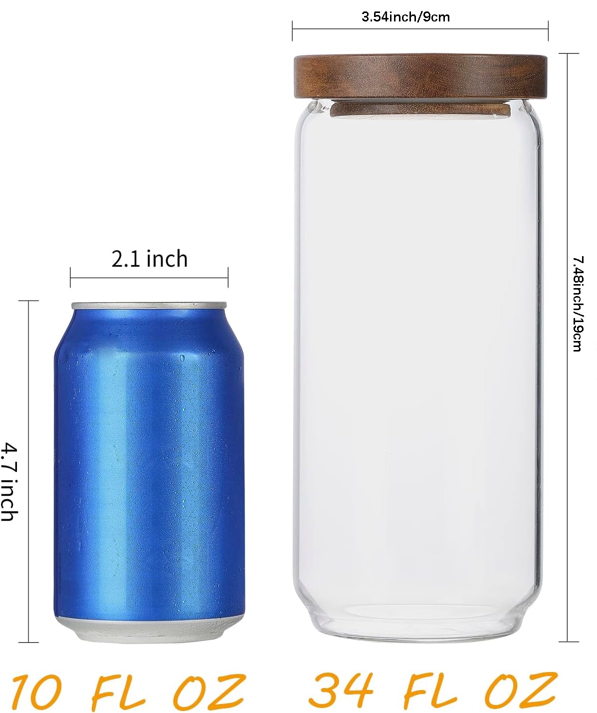 4 Paket Stoples Kaca 34 OZ den - Food Storage Jars With Wooden Lids ulasan dan harga