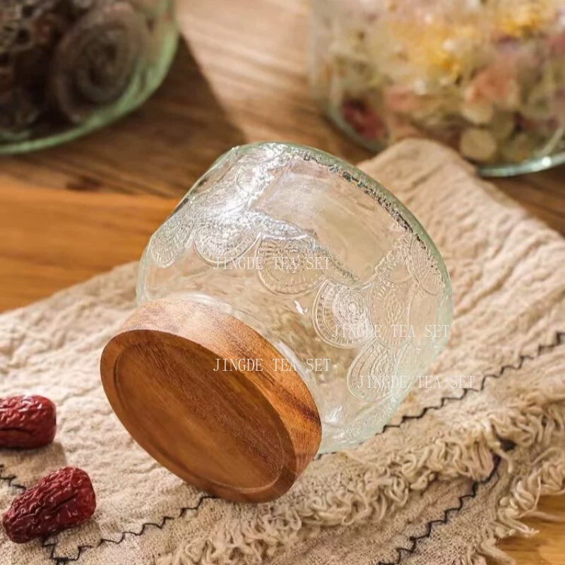 Stoples Penyimpanan Kaca Berpo - Food Storage Jars With Wooden Lids ulasan dan harga