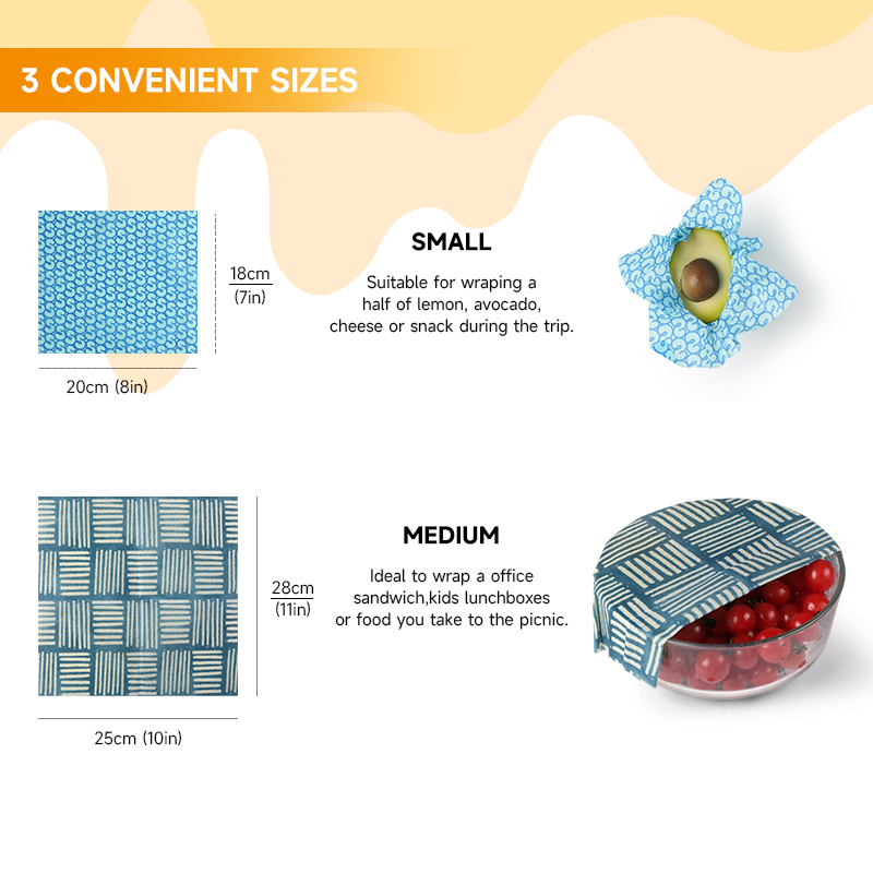 2 Buah / 4 Buah Kain Pembungku - Beeswax Food Wrap ulasan dan harga